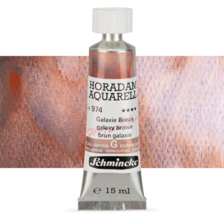 Schmincke Horadam Aquarell Tube 15ml Super Granulation Seri 974 Galaxy Brown