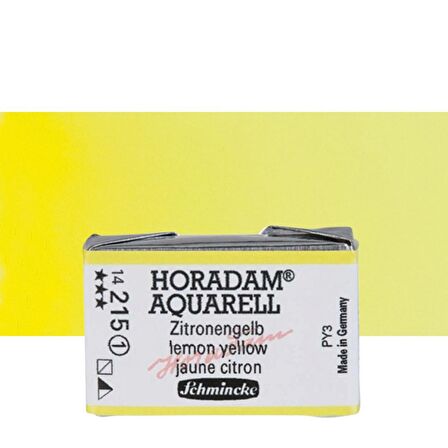 Schmincke Horadam Aquarell Tam Tablet Sulu Boya Lemon Yellow 215 S.1 