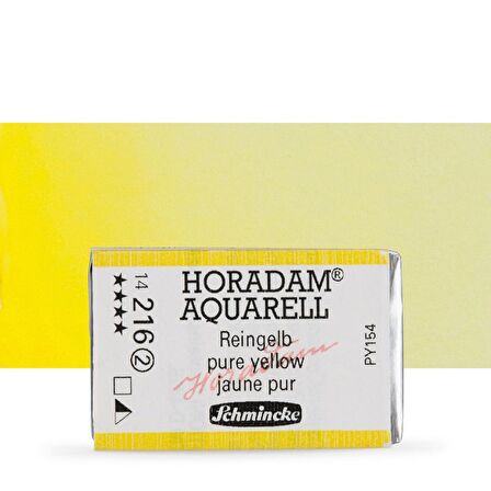 Schmincke Horadam Aquarell Tam Tablet Sulu Boya Pure Yellow 216 S.2