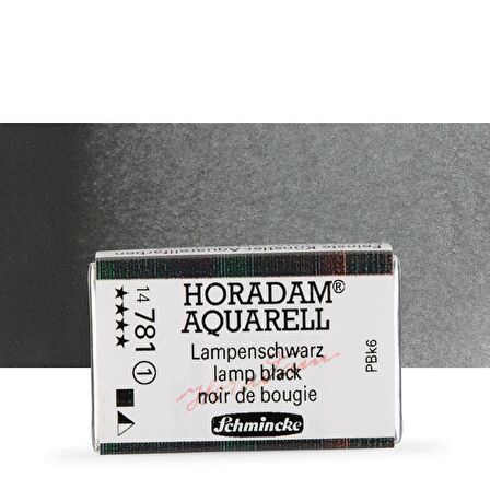 Schmincke Horadam Aquarell Tam Tablet Sulu Boya Lamp Black 781 S.1 