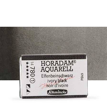 Schmincke Horadam Aquarell Tam Tablet Sulu Boya Ivory Black 780 S.1 