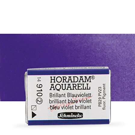 Schmincke Horadam Aquarell Tam Tablet Sulu Boya Brilliant Blue Violet 910 S.2