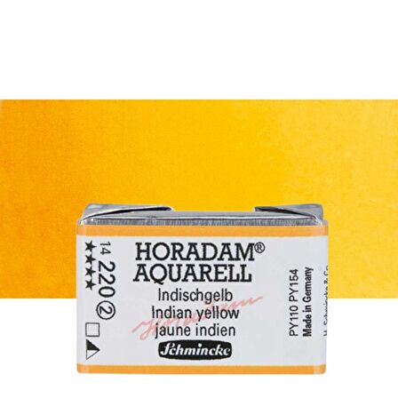 Schmincke Horadam Aquarell Tam Tablet Sulu Boya Indian Yellow 220 S.2