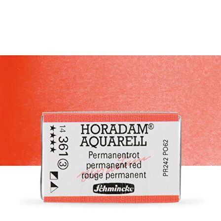 Schmincke Horadam Aquarell Tam Tablet Sulu Boya Permanent Red 361 S.3