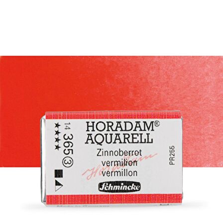 Schmincke Horadam Aquarell Tam Tablet Sulu Boya Vermilion 365 S.3