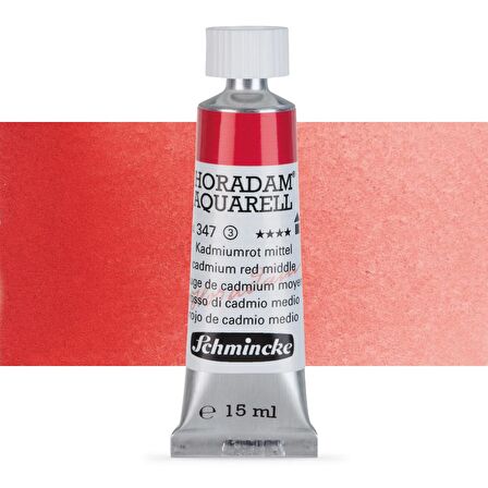 Schmincke Horadam Aquarell Tube Tüp Sulu Boya 15ml Cadmium Red Middle 347 S.3
