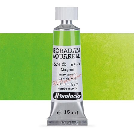 Schmincke Horadam Aquarell Tube Tüp Sulu Boya 15ml May Green 524 S.2