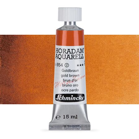Schmincke Horadam Aquarell Tube Tüp Sulu Boya 15ml Gold Brown 654 S.2