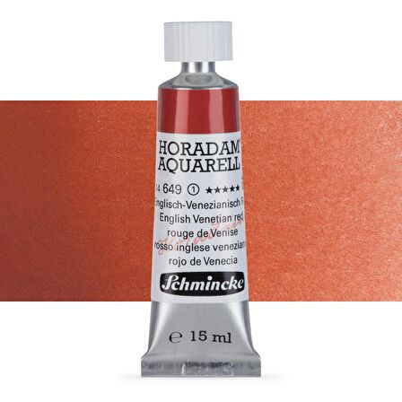 Schmincke Horadam Aquarell Tube Tüp Sulu Boya 15ml English-Venetian Red 649 S.1