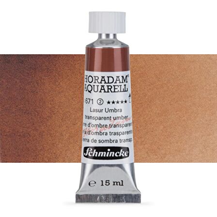 Schmincke Horadam Aquarell Tube Tüp Sulu Boya 15ml Transparent Umber 671 S.2