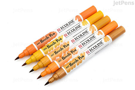 Talens Ecoline Suluboya Brush Pen 5li Set Orange Tones