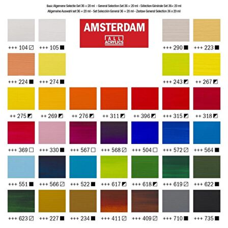 Talens AMSTERDAM ACRYLİC SET 36X20ML - AKRİLİK BOYA