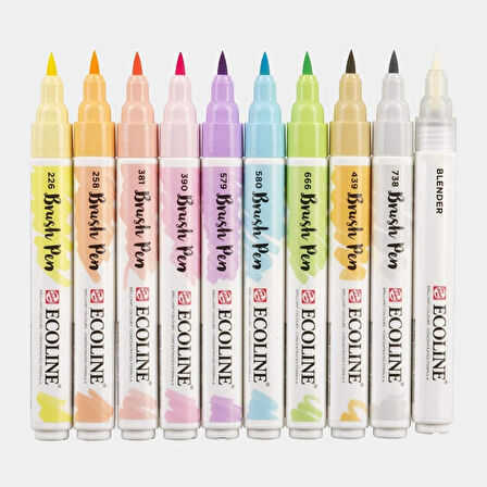 Talens Ecoline Suluboya Brush Pen 10lu Set