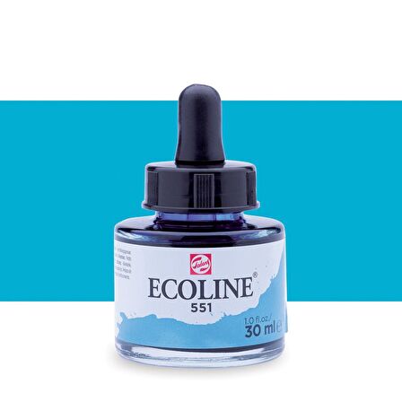 Talens Ecoline Sıvı Suluboya Mürekkep 30ml Sky Blue Light 551