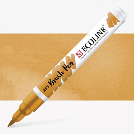 Talens Ecoline Suluboya Brush Pen Sand Yellow 259