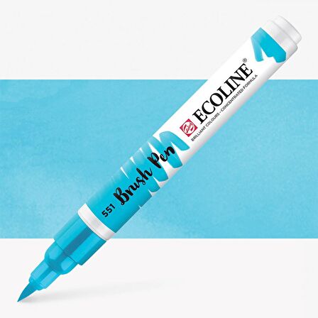 Talens Ecoline Suluboya Brush Pen Sky Blue Light 551