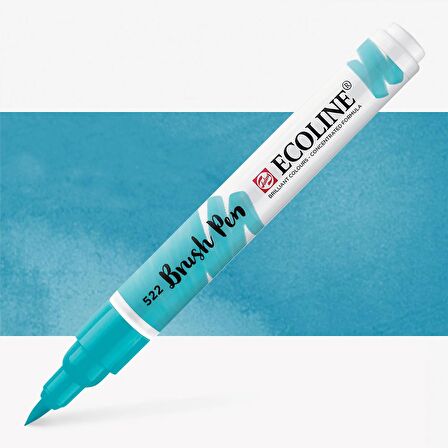 Talens Ecoline Suluboya Brush Pen Turquoise Blue 522