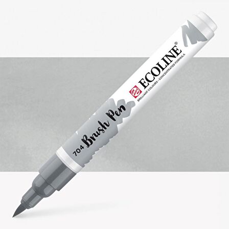 Talens Ecoline Suluboya Brush Pen Grey 704