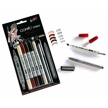 Copic Ciao Marker Kalemi 5+1 Set - Manga 5
