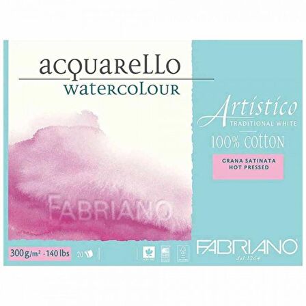Fabriano Artistico Traditional White Hot Pressed 300gr Suluboya Blok 20 Sayfa 31x41cm