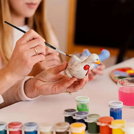 Art Tone Detay İçin 3'Lü Adet Fırça Seti No: 0-00-000 Çizgi için Minyatür Sulu , Akrilik, Guaj, Yağlı Boya