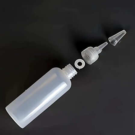 Art Tone Boş Plastik Şişe 100ml Boyutlu Tüp - İçine Boya Doldurulabilir Apricatör İnce Uçlu Sıkma Sıvı Şişe