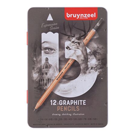 Bruynzeel EXPRESSION GRAPHITE 12Lİ SET (DESIGN SERİSİ)