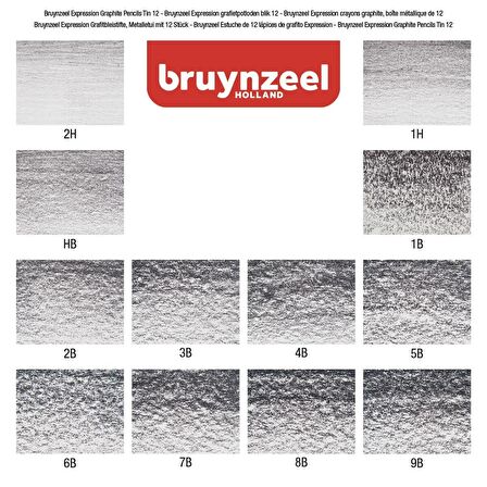 Bruynzeel EXPRESSION GRAPHITE 12Lİ SET (DESIGN SERİSİ)