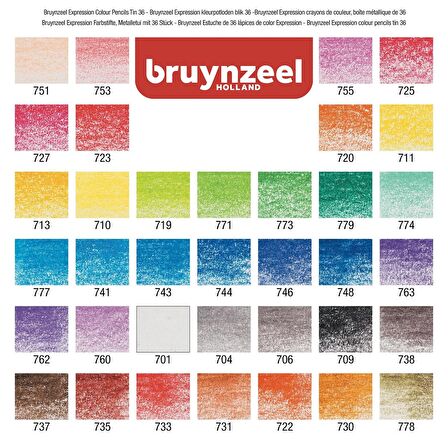 Bruynzeel EXPRESSION COLOUR 36'LI KURU KALEM BOYA SETİ