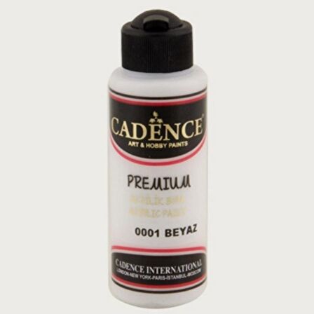Cadence Yayınları Premium Akrilik Boya 120ml Beyaz 0001