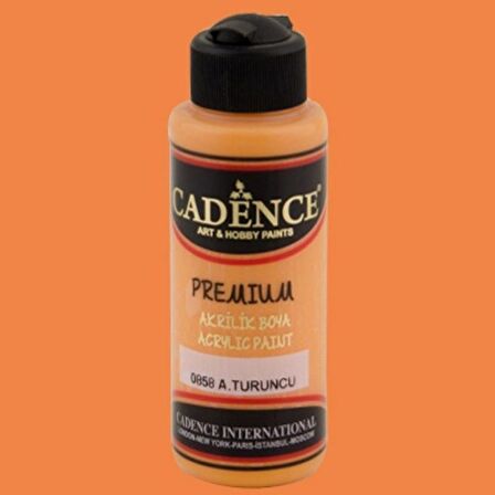 Cadence Yayınları Premium Akrilik Boya 120ml Açık Turuncu 0858