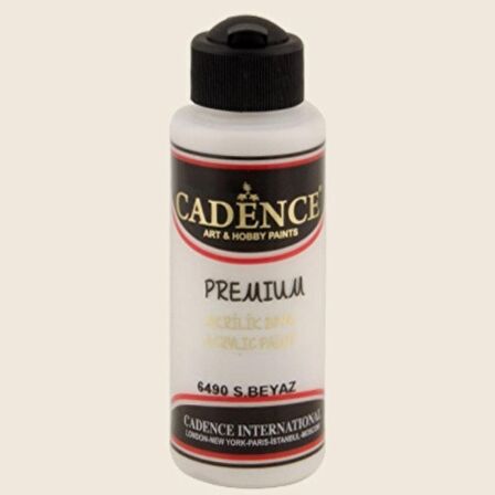 Cadence Yayınları Premium Akrilik Boya 120ml S.Beyaz 6490