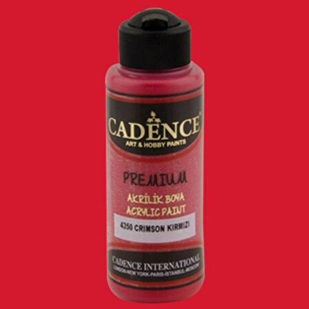 Cadence Yayınları Premium Akrilik Boya 120ml Crimson Kırmızı 4350