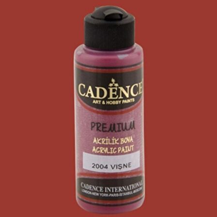 Cadence Yayınları Premium Akrilik Boya 120ml Vişne 2004
