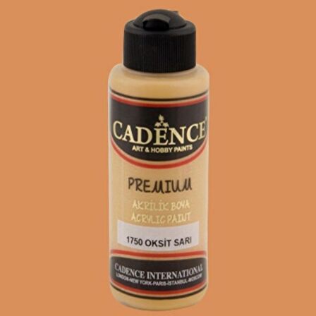 Cadence Yayınları Premium Akrilik Boya 120ml Oksit Sarı 1750