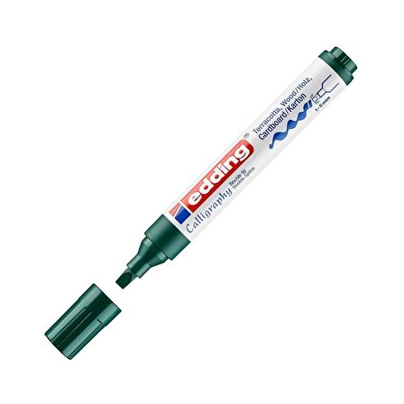 Edding 1455 Esnek Uçlu Kaligrafi Marker Kalem 5.0mm Çam Yeşili 025