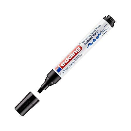 Edding 1455 Esnek Uçlu Kaligrafi Marker Kalem 5.0mm Siyah 01