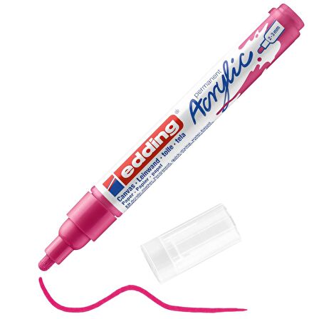 Edding 5100 Akrilik Markör Kalemi 2-3mm Yuvarlak Uç Magenta 909