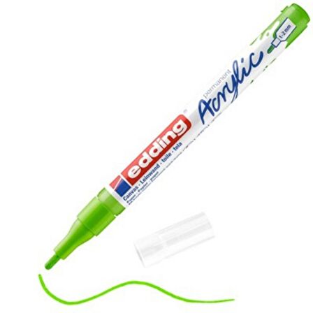 Edding 5300 Akrilik Markör Kalemi 1-2mm Yuvarlak Uç Sarı Yeşil 927