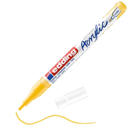 Edding 5300 Akrilik Markör Kalemi 1-2mm Yuvarlak Uç Trafik Sarı 905