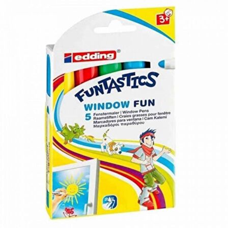 Edding Funtastics Window Fun Cam Kalemi 5'li Set
