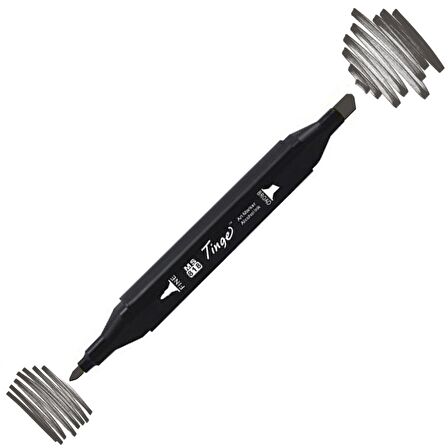 Tinge Twin Çift Uçlu Marker Kalemi Wg9 Warm Grey