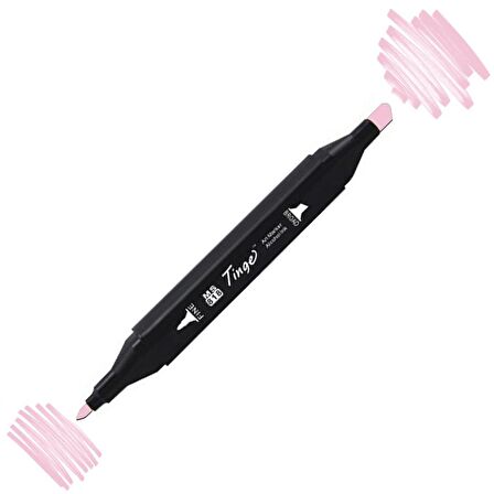 Tinge Twin Çift Uçlu Marker Kalemi Rp137 Medium Pink