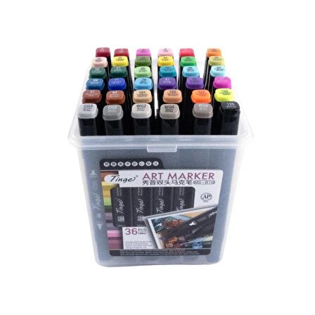 Tinge Art Marker Plastik Kutu Seti 36 lı