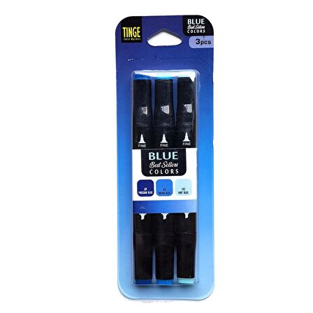 Tinge Marker 3'lü Blue Set