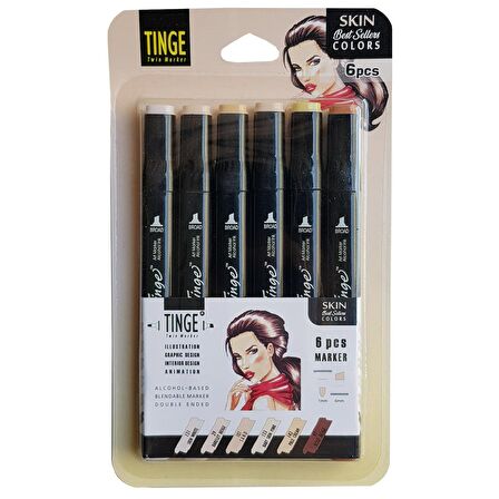 Tinge Marker 6'lı Skin Tones