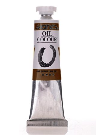 Maries Oil Colour Yağlı Boya 170ml 687 Burnt Umber