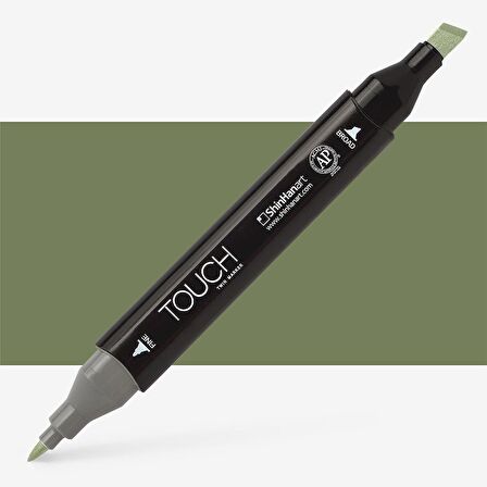 Shinhan Art Touch Twin Marker Pen : Çift Uçlu Marker Kalemi : BRONZE GREEN : Y42