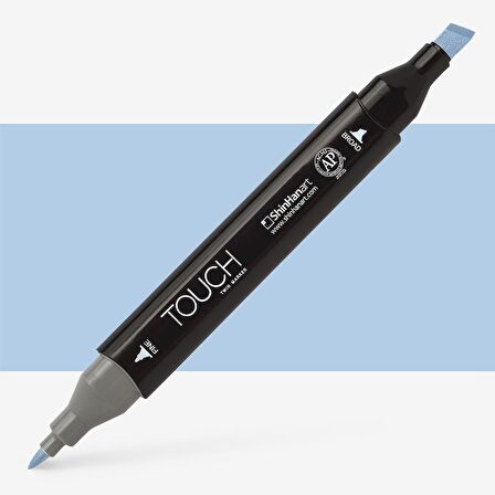 Shinhan Art Touch Twin Marker Pen : Çift Uçlu Marker Kalemi : GRAYISH BLUE PALE : PB272