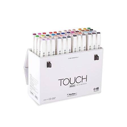 Shinhan Art TOUCH TWIN BRUSH PEN : Çift Taraflı Marker Seti : 48'Lİ